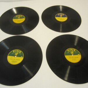 PIXIE non Breakable childrens records 4 pc 78 rpm VINTAGE